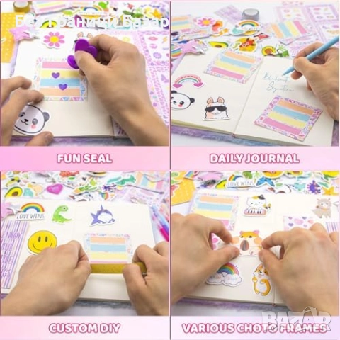 Нов Комплект дневник коте 98 части подарък за момичета рожден ден Коледа, снимка 5 - Други - 51759107