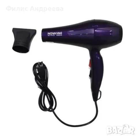 Мощен сешоар за коса с отрицателни йони 5000W, снимка 1