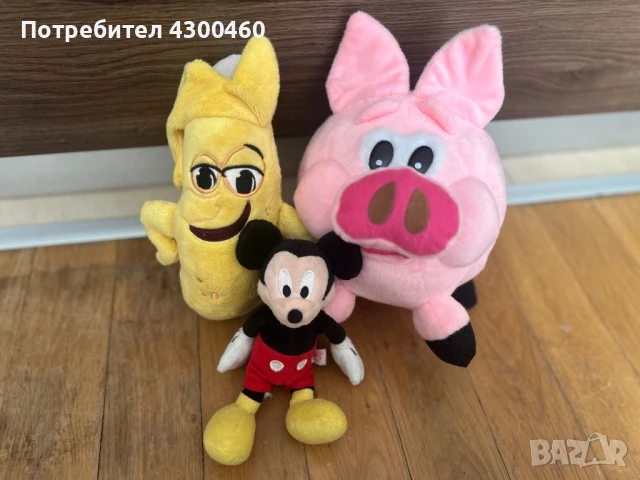 Комплект плюшени играчки – Мики Маус, банан и прасенце