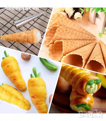 3134 МЕТАЛНИ ФУНИЙКИ ЗА СЛАДКИ С КРЕМ К-Т 16 БР., снимка 6 - Прибори за хранене, готвене и сервиране - 34238531