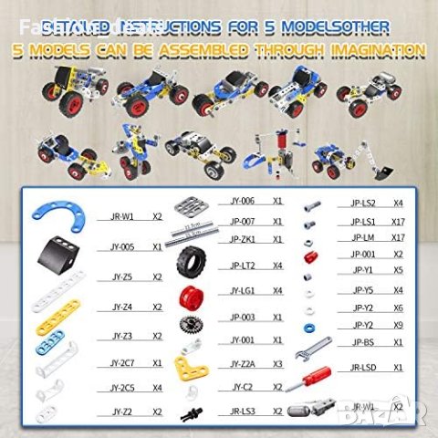Нов Творчески комплект от 113 броя конструктор блокчета STEM Играчка Деца Подарък, снимка 2 - Конструктори - 42354362