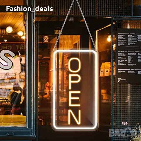 Нов LED ярък неонов знак Отворено за магазин ресторант търговия витрини, снимка 1 - Други - 41444888