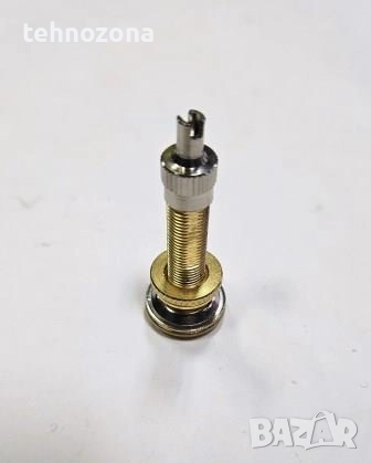 Вентил бронзов със закрепваща гайка за вътрешна гума, тип AV  SP06 35 мм, снимка 2 - Гуми и джанти - 52293593