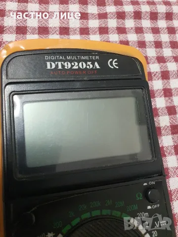 Мултицет DT9205A за части, снимка 2 - Друга електроника - 55888243