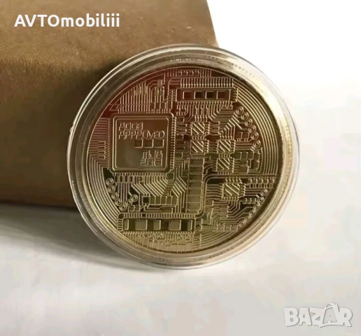 Позлатен ключодържател и монета биткойн, снимка 3 - Нумизматика и бонистика - 53134435