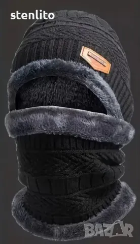 Зимна шапка и шал с подплата от полар, снимка 8 - Шапки - 47822870