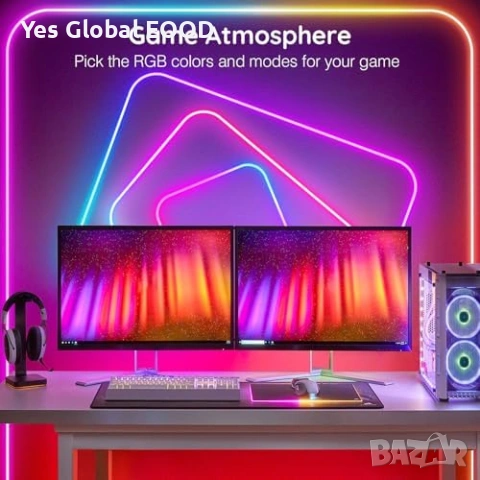 RGB неон LED лента 15м IP68 с App и дистанционно, снимка 6 - Лед осветление - 53784666