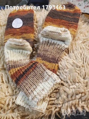 Ръчно плетени мъжки чорапи размер 42, снимка 18 - Мъжки чорапи - 50037516