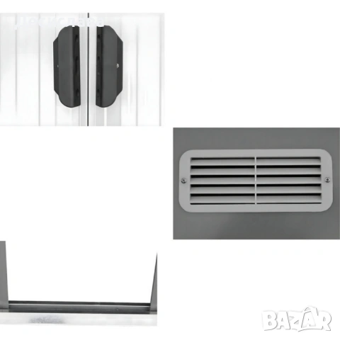 Метална градинска къща за инструменти с вентилация и заключване, снимка 8 - Други - 53137436