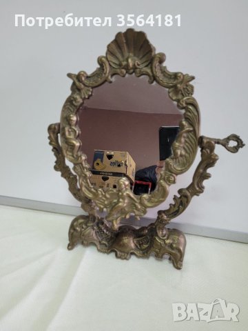 Бароково настолно огледало , снимка 2 - Огледала - 40827099
