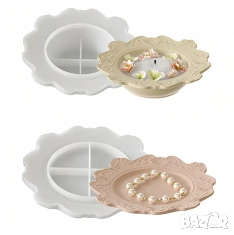 Молдове комплект 2 броя купа и чиния 14,4 и 16,1 см, снимка 3 - Форми - 53493935