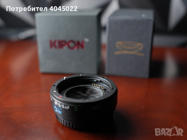 Speedbooster с автофокус Kipon за обективи Canon EF към Sony E (0.7x), снимка 3 - Обективи и филтри - 53015300