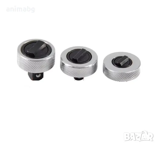 ANIMABG Комплект противоплъзгащи мини тресчотки ръчни, 1/4“ 3/8“ 1/2“, 3броя