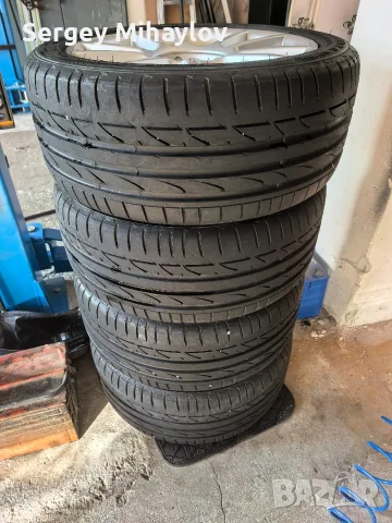 5х114.3 17" с нови гуми 245 40 18 Bridgestone potenza S001 run flat, снимка 2 - Гуми и джанти - 55984496