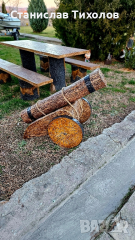 Черешово топче от щампован бетон 