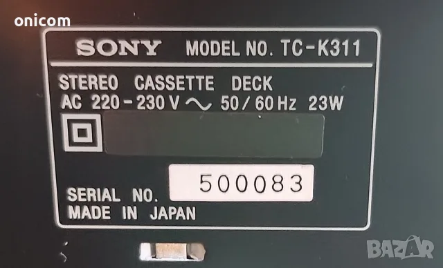Sony TC-k311 японски дек. , снимка 4 - Декове - 55861365