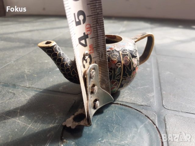 Клоазоне -чайник миниатюра, снимка 6 - Антикварни и старинни предмети - 53281321