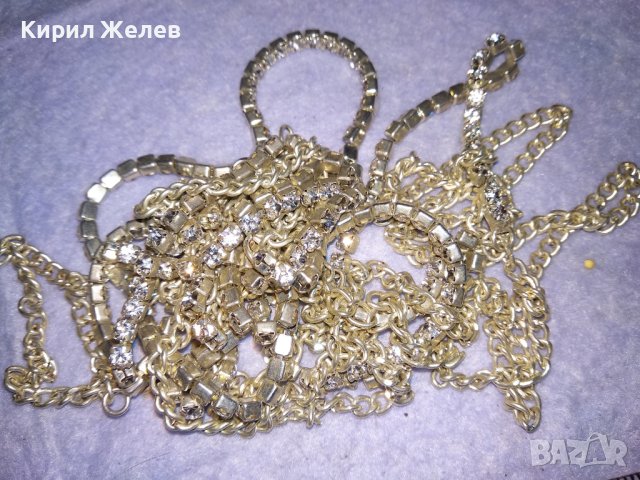 ЕФЕКТНА ПОСРЕБРЕНА КРИСТАЛНА ОГЪРЛИЦА КОЛИЕ ГЕРДАН ВИНТИДЖ СТИЛ 38612, снимка 10 - Колиета, медальони, синджири - 41648659