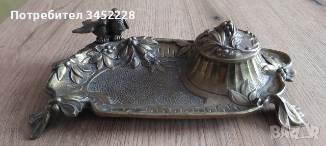 мастилница Франция винтидж бронз за ценители , снимка 5 - Антикварни и старинни предмети - 53054674