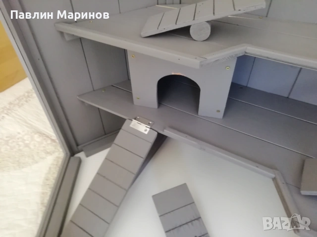 Клетка Кафез Къща Дом PawHut за Хамстери Джербили Мишки Малки Животни Гризачи Домашни Любимци 3 Нива, снимка 16 - Хамстери - 53841413