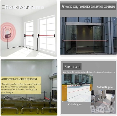 Инфрачервен лъчев сензор, фотоелектрически детектор активен IR алармен хост за система за сигурност, снимка 4 - Други - 51933887