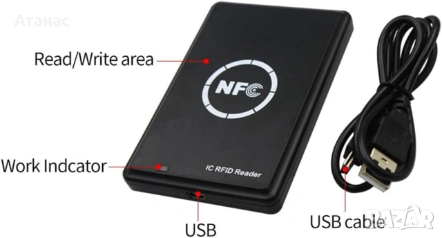 RFID NFC програматор за 13.56MHz криптирани чипове и карти, снимка 2 - Друга електроника - 53369388