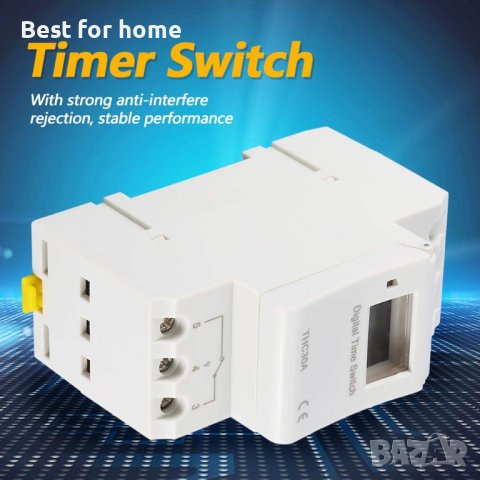 Дигитален програматор THC30A digital time switch, снимка 9 - Друга електроника - 39118656