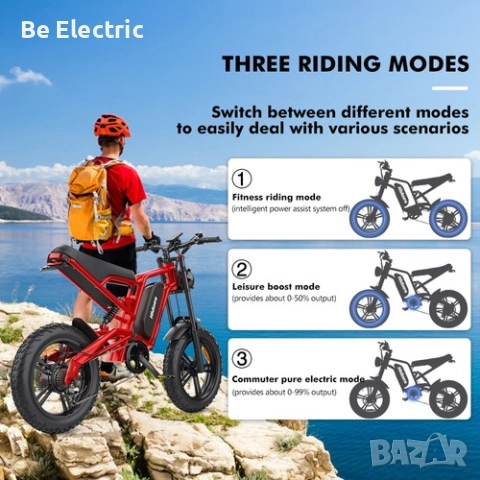 НОВО!!! Електрически Велосипед Hidoes B6 1200W 48V/15.6AH, снимка 9 - Велосипеди - 51971530