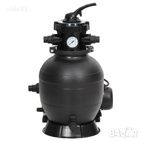 vidaXL Пясъчен филтър за басейн с предфилтър черен, снимка 3 - Басейни и аксесоари - 56148340