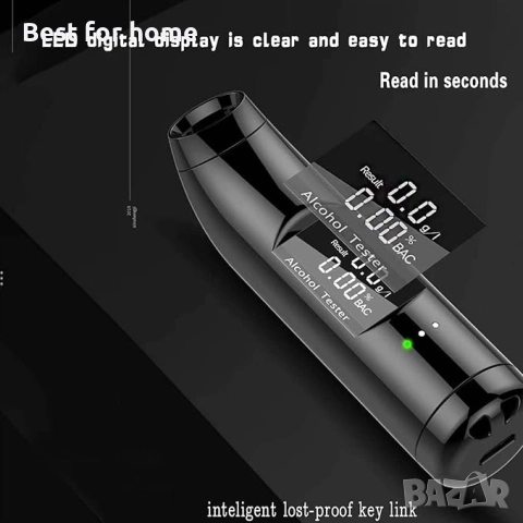 Алкохолен тестер , високопрецизен електрохимичен сензор, цифров LCD дисплей, снимка 2 - Друга електроника - 51804265