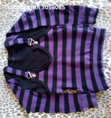 блуза с лилаво и черно и интересни акценти