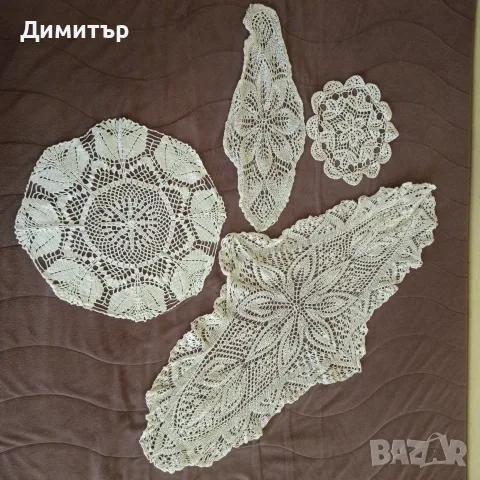 Комплект от 4 бр. прелестни ръчно плетени карета на една кука , снимка 2 - Декорация за дома - 55750516