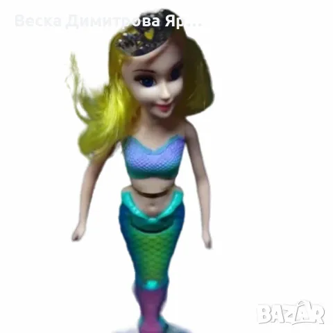 Пееща и говореща кукла русалка с аксесоари, снимка 3 - Кукли - 48437612