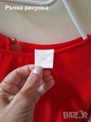 Много красива червена рокля на H&M, снимка 4 - Рокли - 56171826