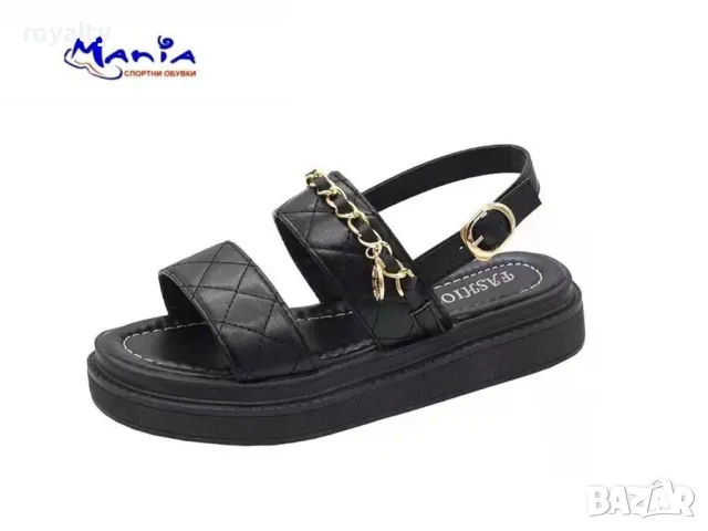 Дамски сандали в черно и бяло, снимка 3 - Сандали - 49960581