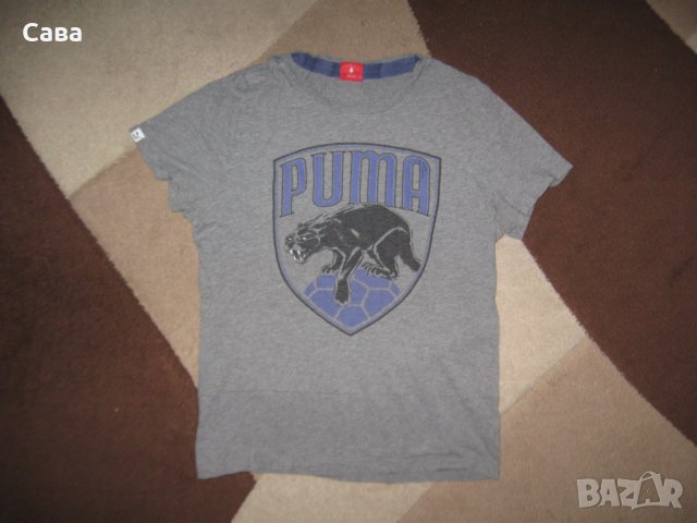 Тениски PUMA  мъжки,М   /сива и розова/, снимка 2 - Тениски - 41611968