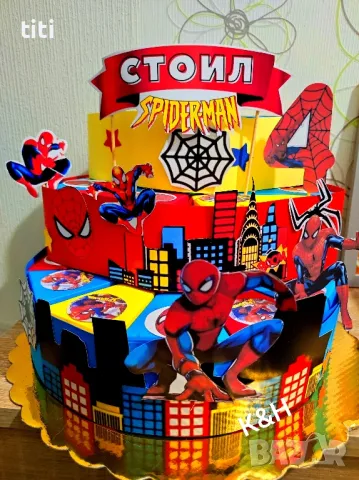 Картонена торта Спайдърмен , снимка 1