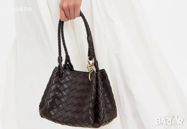 Чанта естествена кожа  тип bottega veneta, снимка 5 - Чанти - 52569048