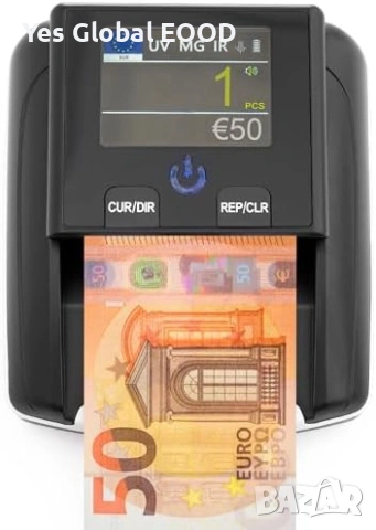 2 в 1 детектор за фалшиви банкноти и брояч на евро монети