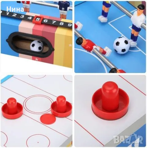 Мултифункционална 2 в 1 игра от дърво - джага/ хокей, снимка 7 - Образователни игри - 48325872