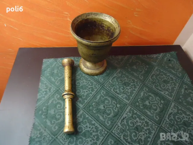 масивно бронзово хаванче с чукало, снимка 2 - Антикварни и старинни предмети - 55939005