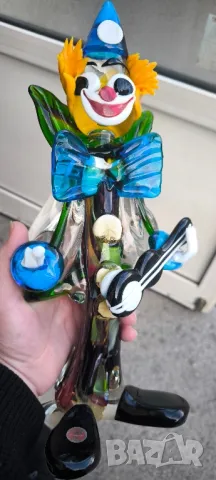 Мурано Murano клоун с китара, снимка 4 - Антикварни и старинни предмети - 48813341