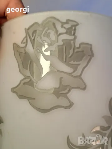 голяма стъклена ваза с рози 24/1, снимка 6 - Вази - 49411235