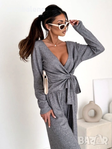 Дамски комплект от две части "WRAP COMFY", 2цвята , снимка 3 - Комплекти - 53610788