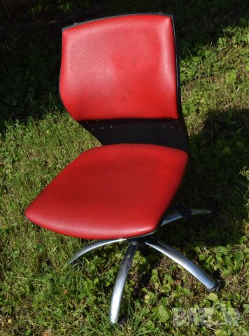 Ергономичен въртящ се офис стол естествена кожа с механизми, снимка 12 - Столове - 41283466