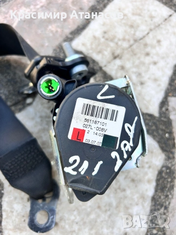 561187101. Предпазен колан заден ляв за Мерцедес Е-класа W211. Седан. 2007г, снимка 2 - Аксесоари и консумативи - 53056686