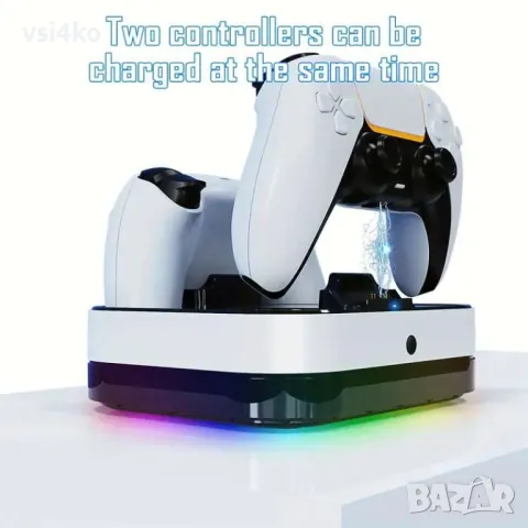 Зарядна станция за PlayStation 5 контролери, снимка 4 - Аксесоари - 48348487