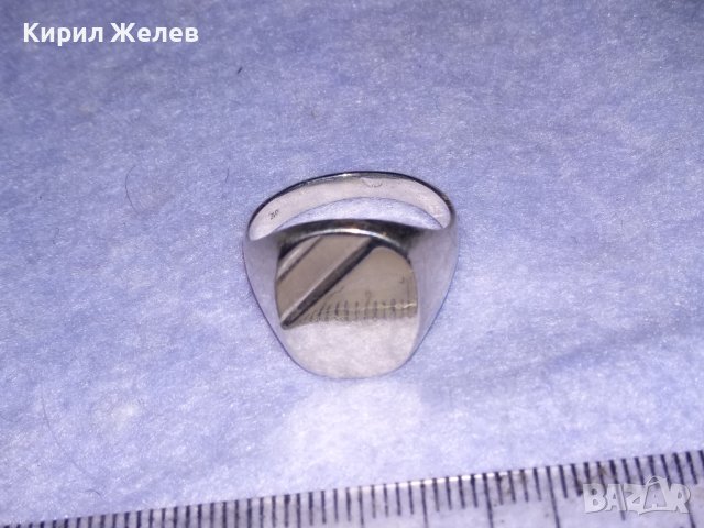 АРИСТОКРАТИЧЕН МАСИВЕН СРЕБЪРЕН ПРЪСТЕН ПОЛИРАНО до ОГЛЕДАЛЕН БЛЯСЪК СРЕБРО 925 РЪЧНА РАБОТА 38744, снимка 14 - Пръстени - 41741231