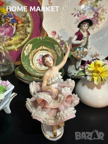 Dresden Lace Germany - “Балерината” немско великолепие и класа, синеока, красива , снимка 8 - Антикварни и старинни предмети - 52747351