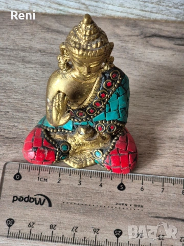 Буда от бронз и корали, уникат, снимка 6 - Колекции - 53266597